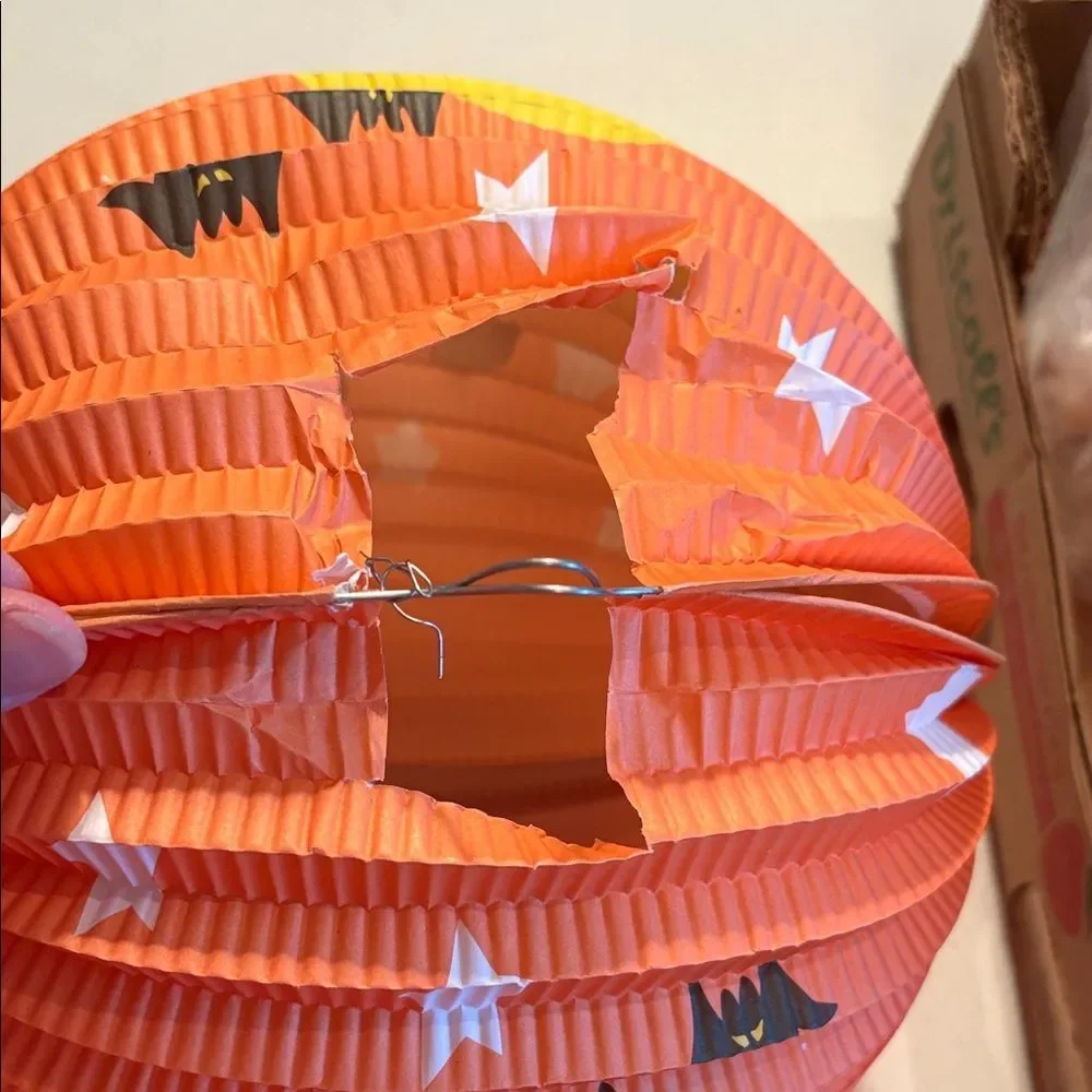 Vintage Halloween Pumpkin and Witch paper lanterns